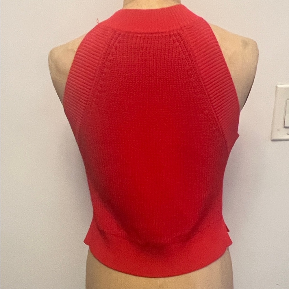Wilfred Red Sleeveless Knit Top S - Picture 3 of 6